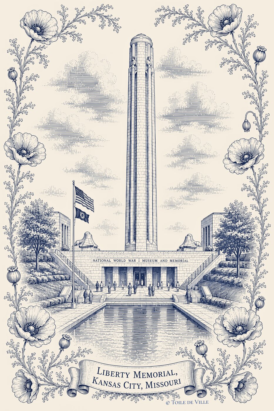 Liberty Memorial — Toile de Ville Kansas City Print
