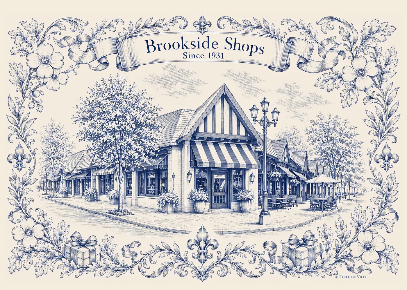 Brookside — Toile de Ville Neighborhood Print