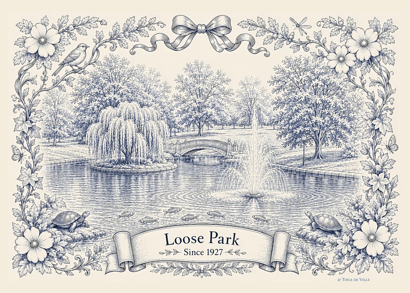 Loose Park — Toile de Ville Neighborhood Print
