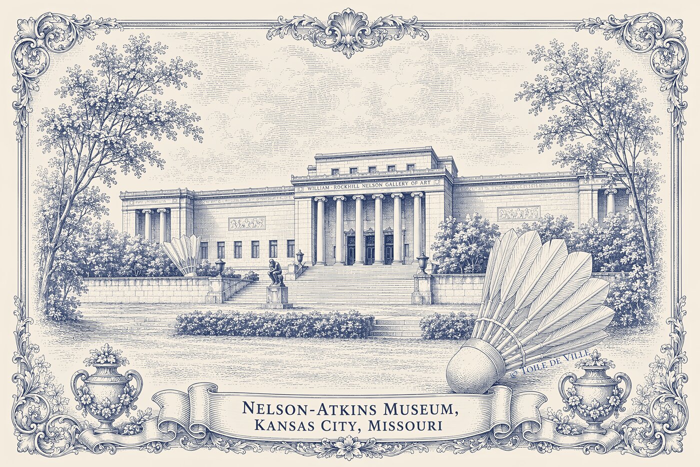 Nelson-Atkins Museum — Toile de Ville Kansas City Print