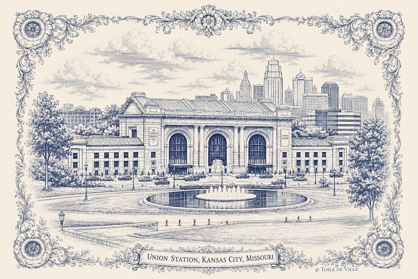 Union Station — Toile de Ville Kansas City Print